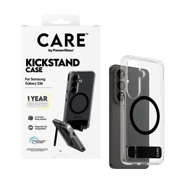 CARE by PanzerGlass Samsung Galaxy S26 Deksel Kickstand MagSafe Transparent
