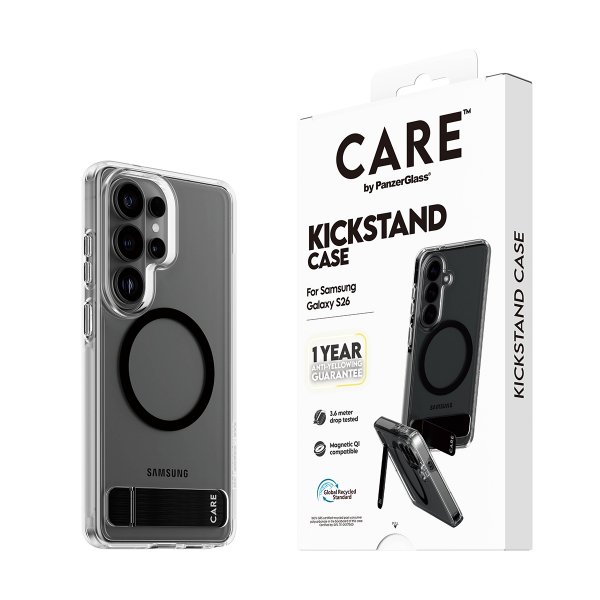CARE by PanzerGlass Samsung Galaxy S26 Deksel Kickstand MagSafe Transparent