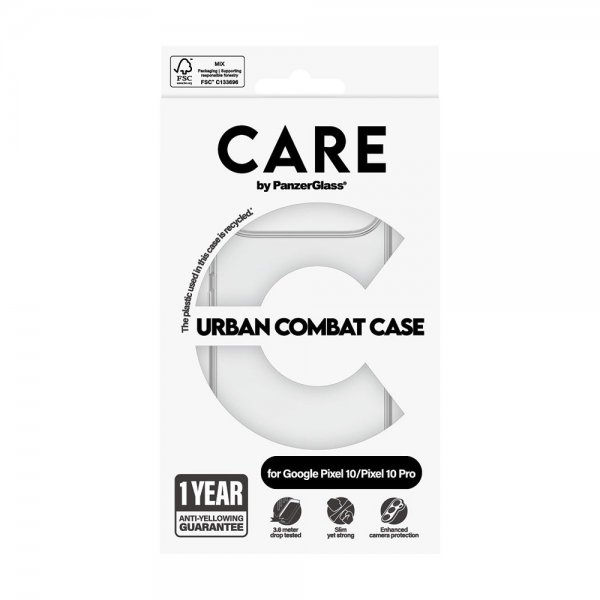 CARE by PanzerGlass Google Pixel 10/Pixel 10 Pro Deksel Urban Combat Transparent