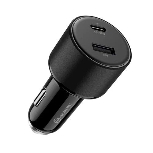 ALOGIC Mobillader til bil Rapid Power 100W 1xUSB-C & 1xUSB-A
