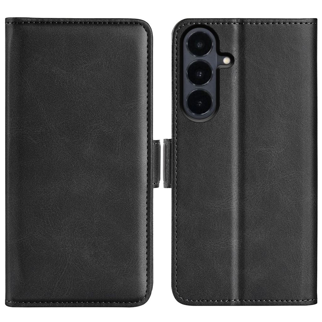 Samsung Galaxy S26 FE Etui Lærstruktur Svart