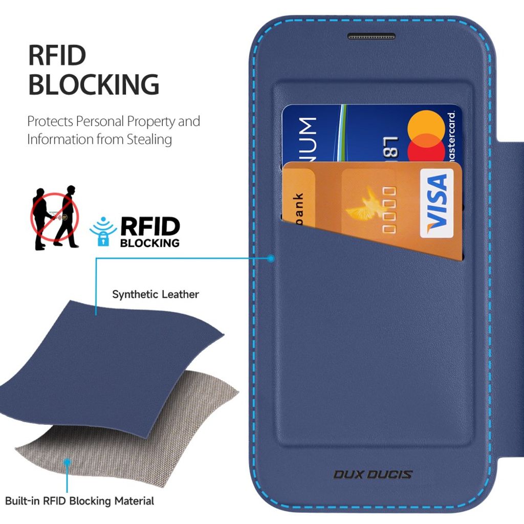Dux Ducis iPhone 17 Pro Max/18 Pro Max Etui Skin X Pro Series Kickstand MagSafe Blå