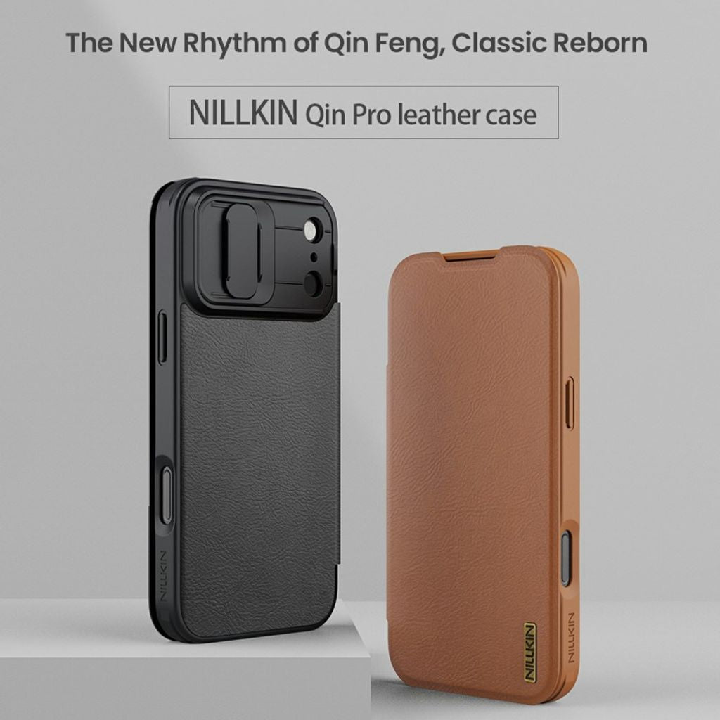 Nillkin iPhone 17 Pro/iPhone 18 Pro Etui Qin Pro Svart