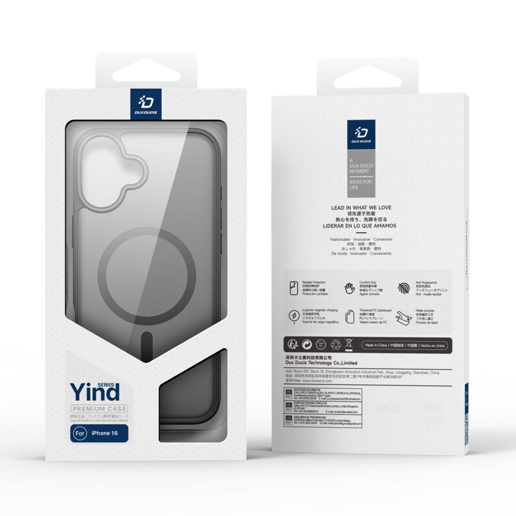 Dux Ducis iPhone 16 Deksel Yind Series MagSafe Svart
