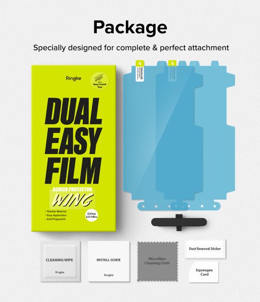 Ringke Samsung Galaxy S23 Ultra Skjermbeskytter Dual Easy Film 2-pakning
