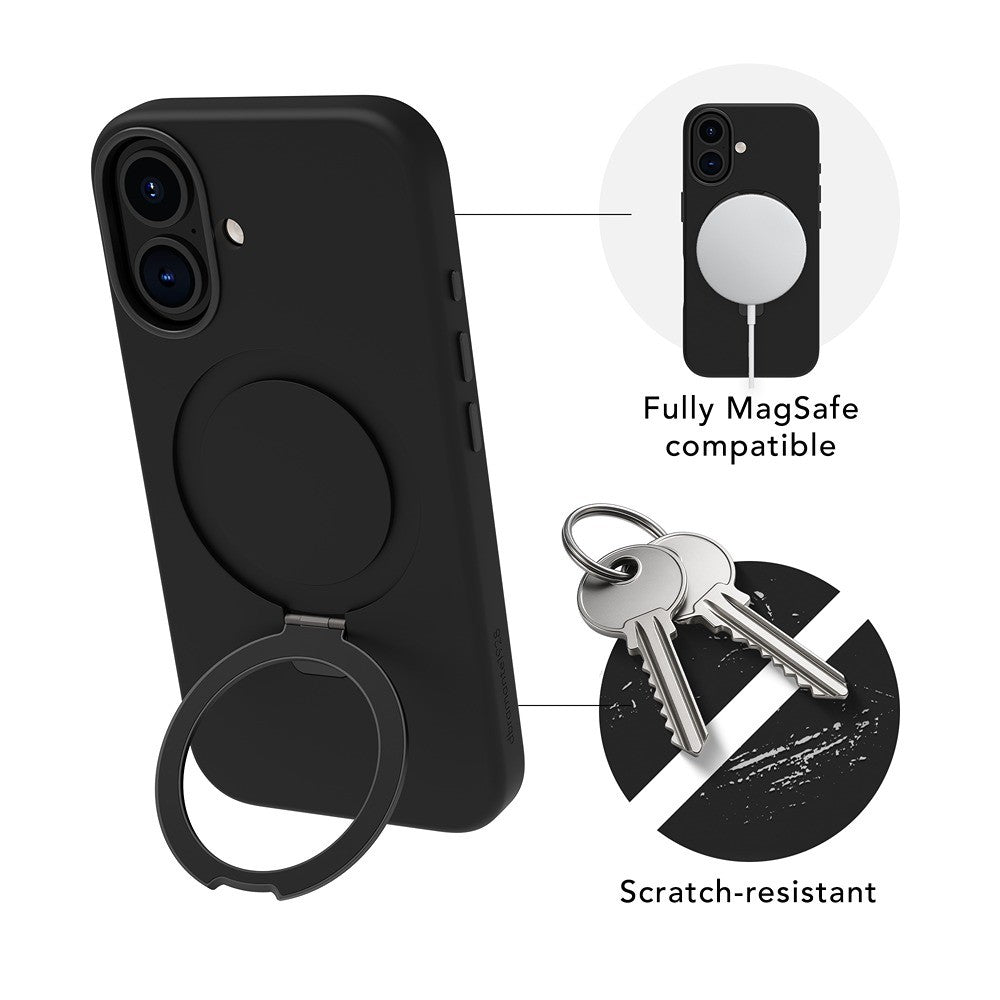 dbramante1928 iPhone 16 Deksel Roskilde MagSafe Kick ICON Midnight