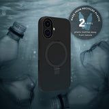 dbramante1928 iPhone 16 Deksel Roskilde MagSafe Kick ICON Midnight
