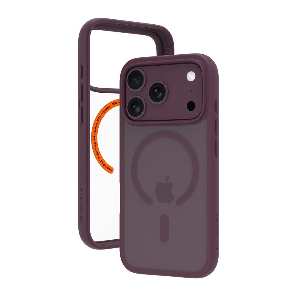 dbramante1928 iPhone 17 Pro/iPhone 18 Pro Deksel Grenen Ultra MagSafe Burgundy
