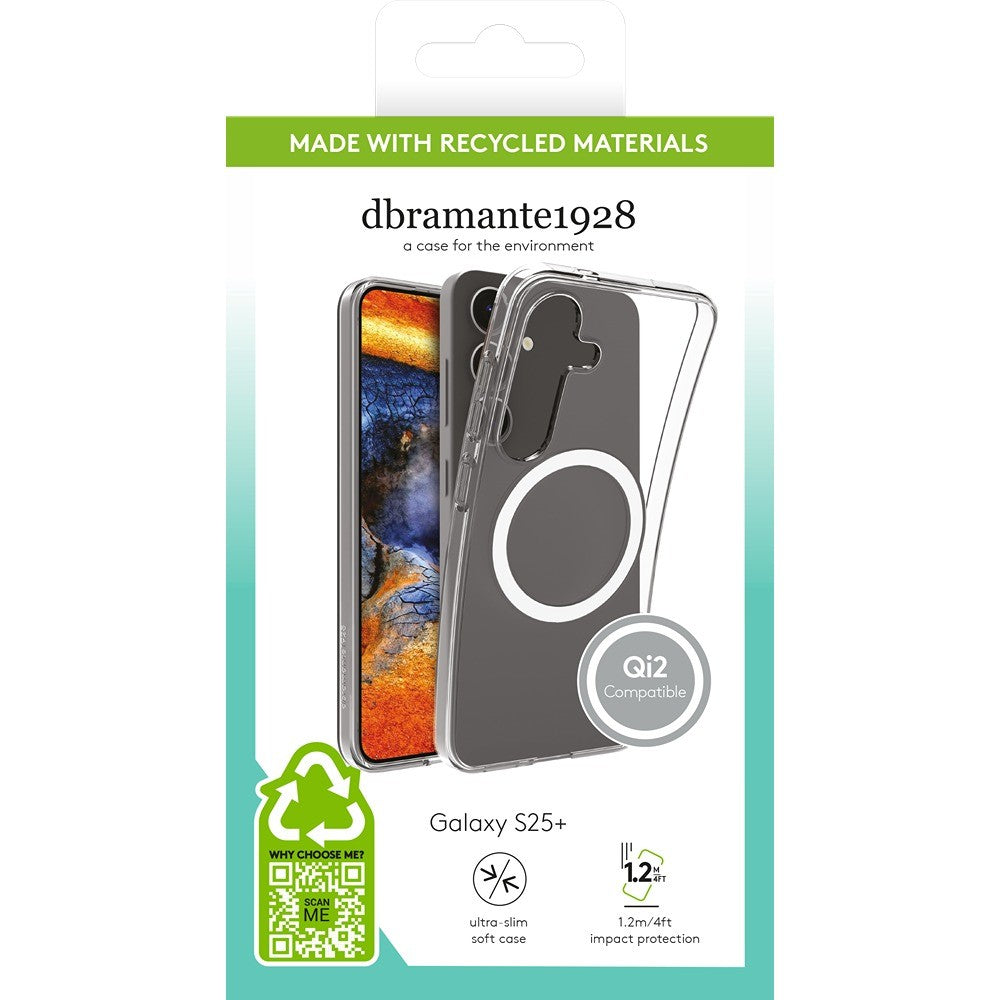 dbramante1928 Samsung Galaxy S25 Plus Deksel Greenland Pro Qi2 Klar