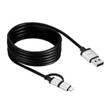 Just Mobile AluCable Duo USB-A/Micro-USB/Lightning 1.5m
