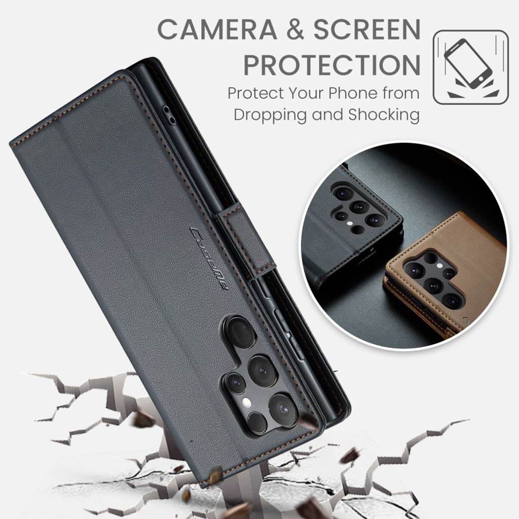 CaseMe Samsung Galaxy S24 Ultra Etui 023 Series Svart