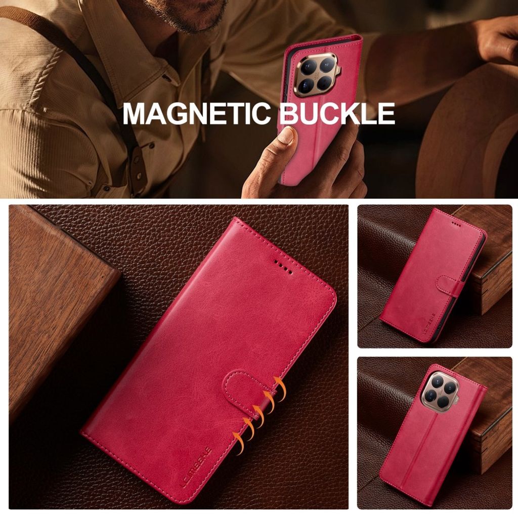 Lc.Imeeke Xiaomi 17T Pro Etui med Kortlomme Stativfunksjon Rosa