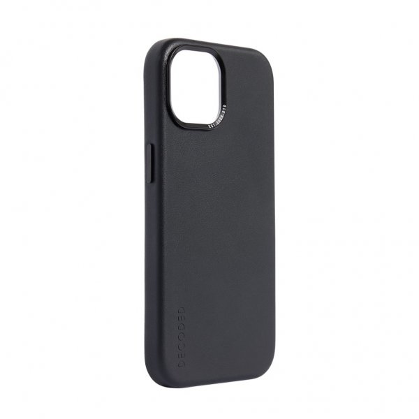 Decoded iPhone 15 Pro Deksel Leather Backcover Svart