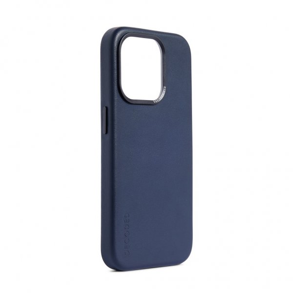 Decoded iPhone 15 Plus Deksel Leather Backcover True Navy