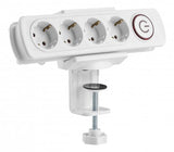 Deltaco OFFICE Clamp-on power strip holder for desk