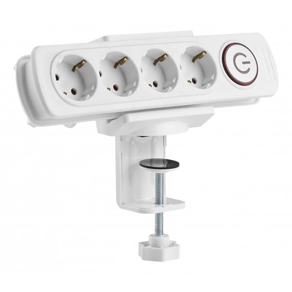 Deltaco OFFICE Clamp-on power strip holder for desk