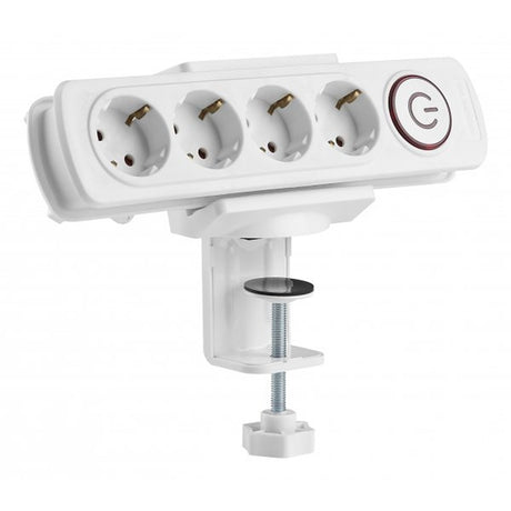Deltaco OFFICE Clamp-on power strip holder for desk