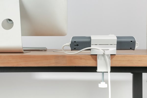 Deltaco OFFICE Clamp-on power strip holder for desk