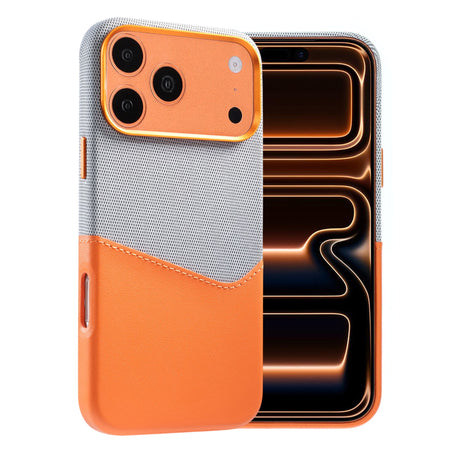 iPhone 17 Pro/iPhone 18 Pro Deksel i lær med Kortholder og MagSafe Oransje