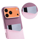 iPhone 17 Pro/iPhone 18 Pro Deksel i lær med Kortholder og MagSafe Rosa