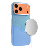 iPhone 17 Pro Max/iPhone 18 Pro Max Deksel i skinn Kortholder MagSafe Blå