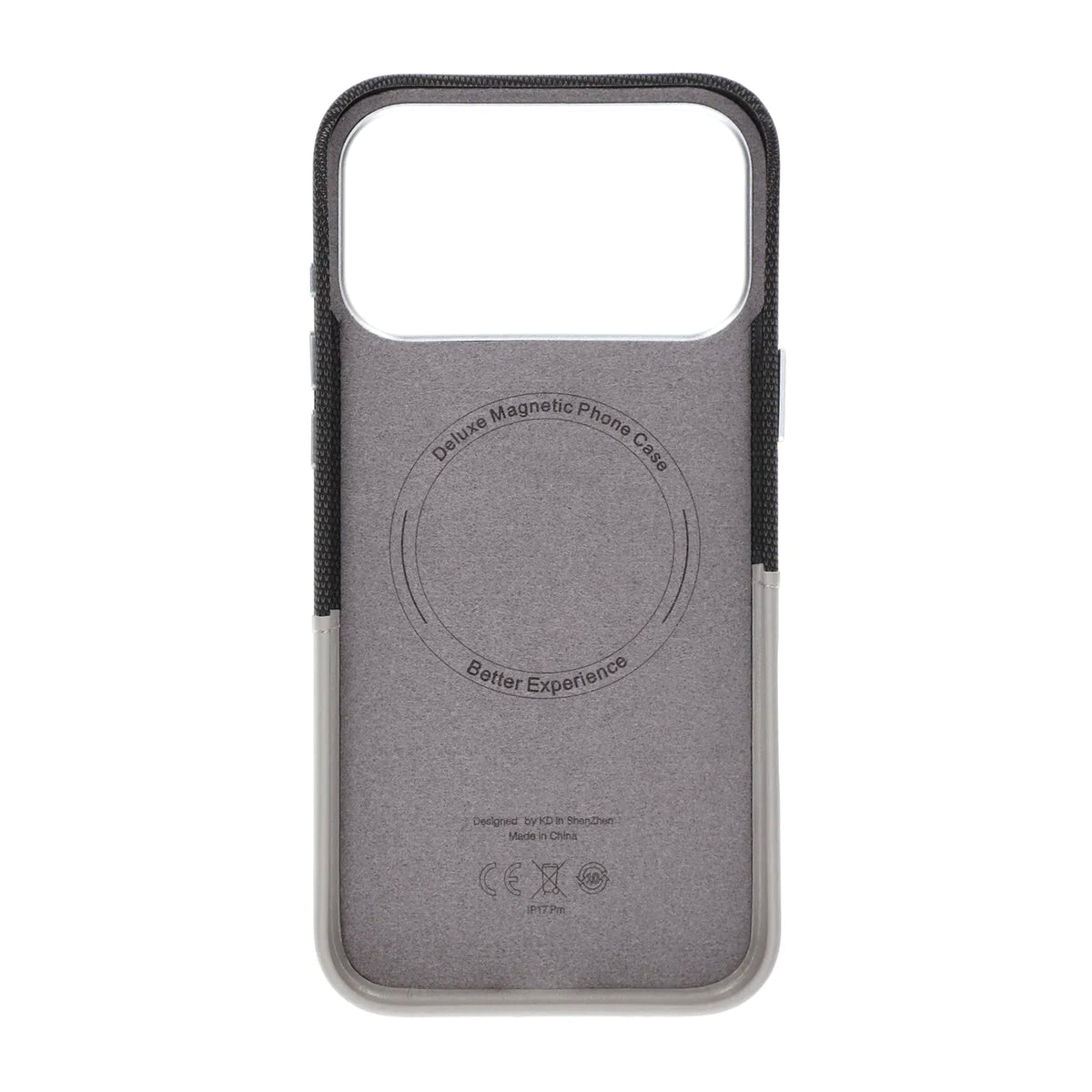 iPhone 17 Pro Max/iPhone 18 Pro Max Deksel i skinn Kortholder MagSafe Grå