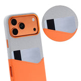 iPhone 17 Pro Max/iPhone 18 Pro Max Deksel i skinn Kortholder MagSafe Oransje