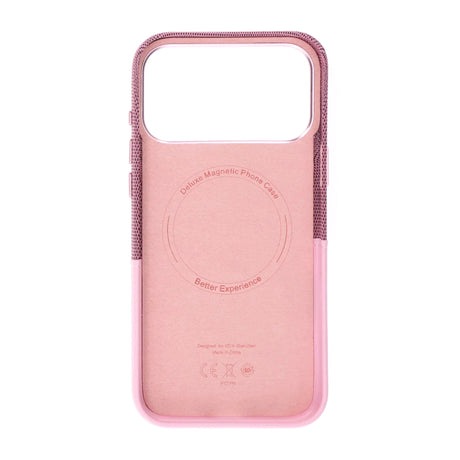 iPhone 17 Pro Max/iPhone 18 Pro Max Deksel i skinn Kortholder MagSafe Rosa