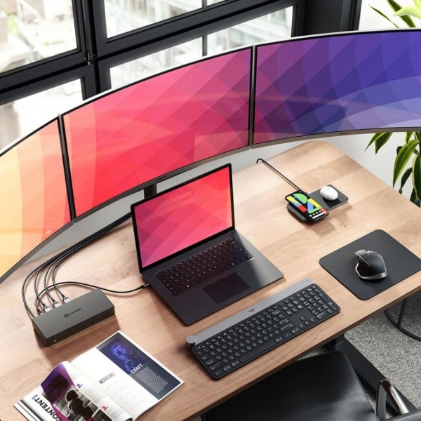 ALOGIC USB-C Trippel Display dokkingstasjon 100W PD