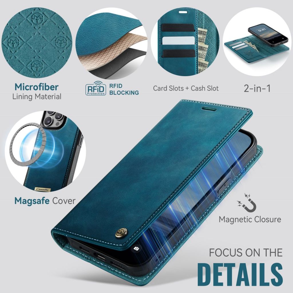 CaseMe iPhone 13 Pro Etui C49 Series Grønn