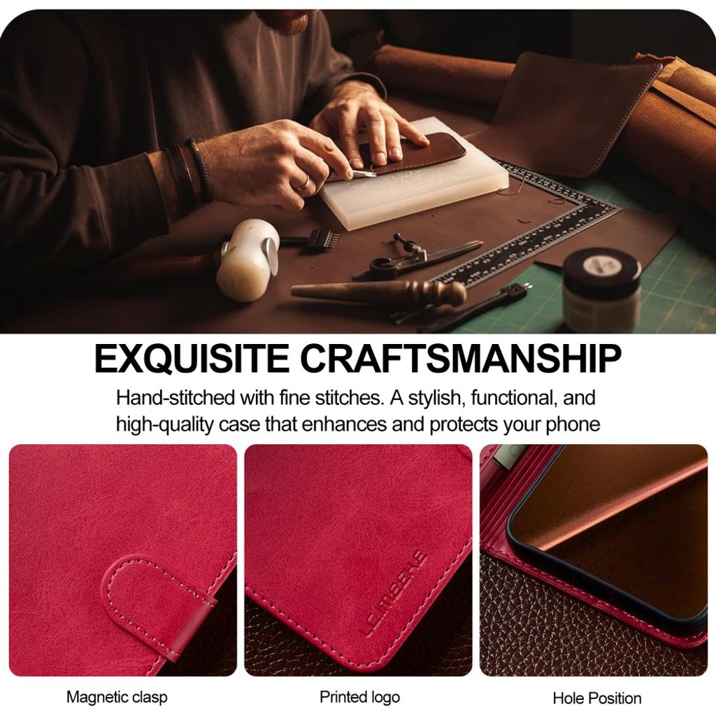 Lc.Imeeke Xiaomi 17T Pro Etui med Kortlomme Stativfunksjon Rosa