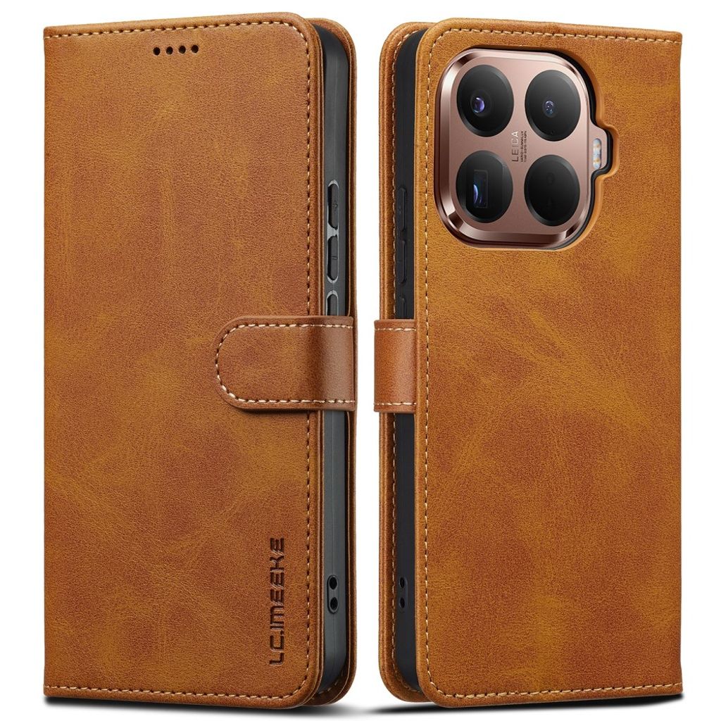 Lc.Imeeke Xiaomi 17T Etui med Kortlomme Stativfunksjon Lysebrun