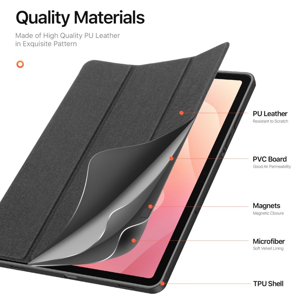 Dux Ducis Samsung Galaxy Tab S11 Etui DOMO Series Svart