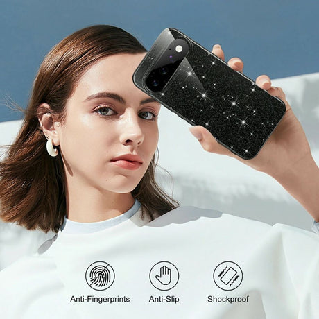 Google Pixel 11 Pro Deksel Glitter MagSafe Svart
