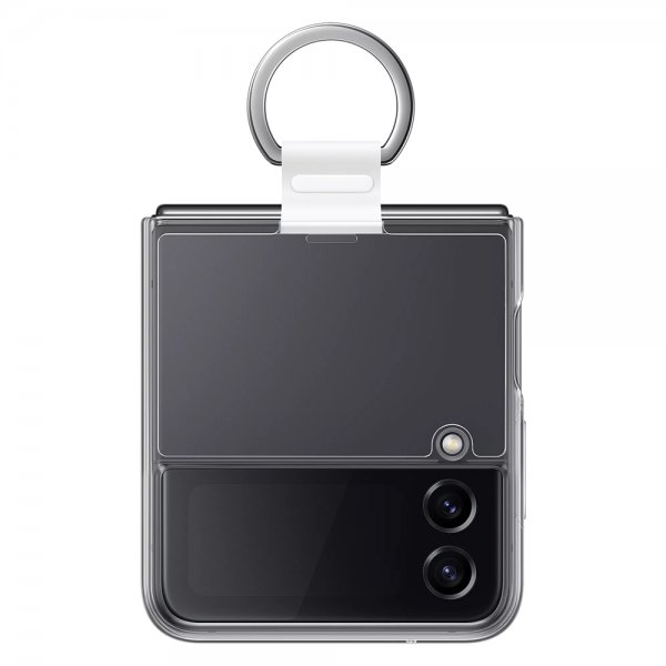 Samsung Original Galaxy Z Flip 4 Deksel Clear Cover with Ring Transparent