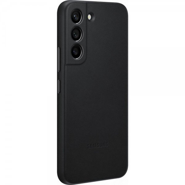 Samsung Original Galaxy S22 Plus Deksel Leather Cover Svart