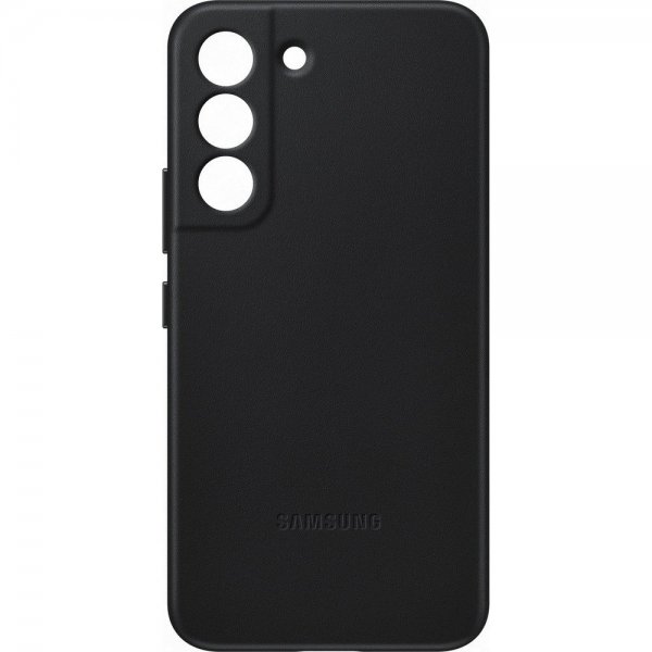 Samsung Original Galaxy S22 Plus Deksel Leather Cover Svart