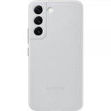 Samsung Original Galaxy S22 Plus Deksel Leather Cover Light Gray