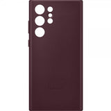 Samsung Original Galaxy S22 Ultra Deksel Leather Cover Burgundy