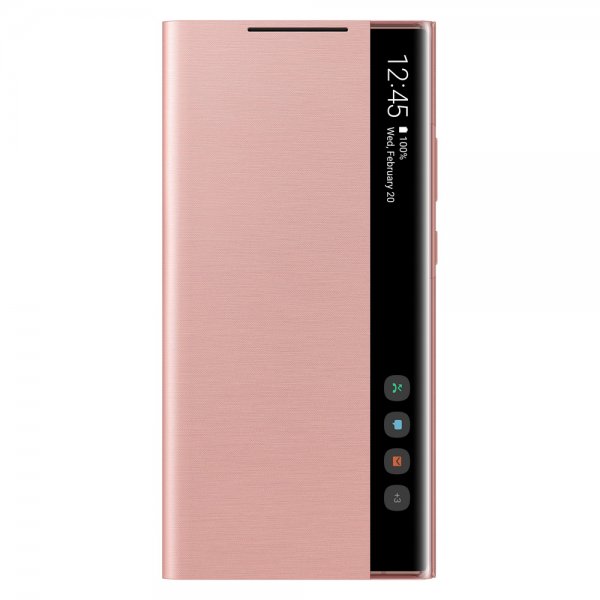Samsung Original Galaxy Note 20 Ultra Etui Clear View Cover Mystic Bronze