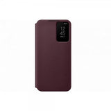 Samsung Original Galaxy S22 Etui Smart Clear View Cover Burgundy