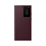 Samsung Original Galaxy S22 Ultra Etui Smart Clear View Cover Burgundy