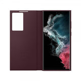 Samsung Original Galaxy S22 Ultra Etui Smart Clear View Cover Burgundy
