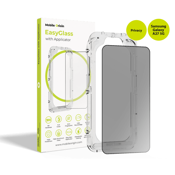 Mobile Origin Samsung Galaxy A27 Skjermbeskytter EasyGlass Applicator Privacy