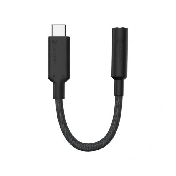 ALOGIC Elements Pro 10cm USB-C til 3.5mm Lydadapter Svart