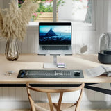 ALOGIC Elite Power Laptopstativ med Trådløs Lader Hvit