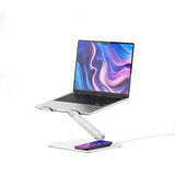 ALOGIC Elite Power Laptopstativ med Trådløs Lader Hvit