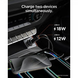 Spigen Essential Mobillader til bil 30W 2xUSB-A Svart