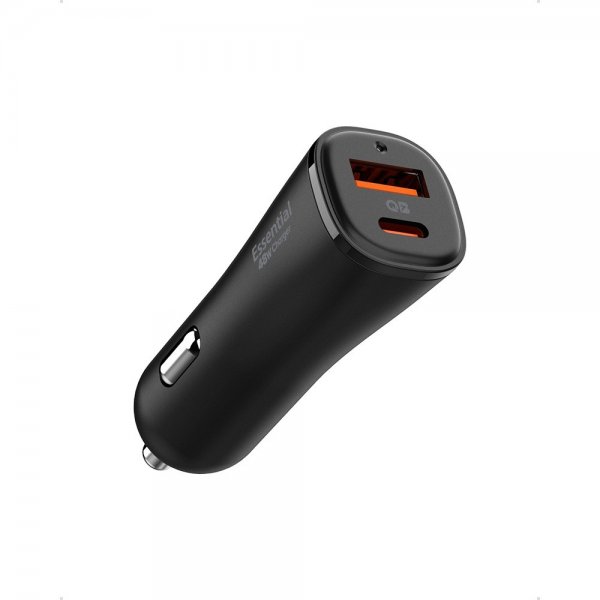 Spigen Essential Mobillader til bil 48W 1xUSB-C 1xUSB-A Svart