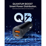 Spigen Essential Mobillader til bil 48W 1xUSB-C 1xUSB-A Svart
